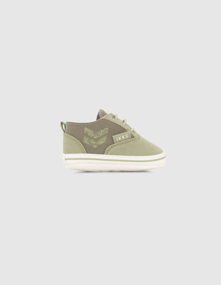 Khaki Stoffsneakers aus Mischgewebe für Babyjungen - IKKS