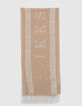 Echarpe couleur vison inscription IKKS In & Out Homme-2