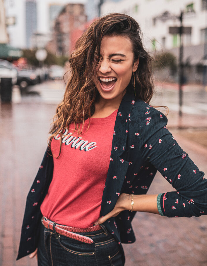 I.Code Divine red sweater