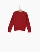 Cardigan rouge fille-2