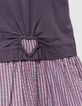 Vestido para ni&ntilde;a en trampantojo bimateria ciruela-5