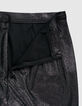 Jupe midi argentée velours métallisé Femme-9
