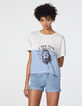 Women’s woman graphic linen short sleeve sailor T-shirt -2