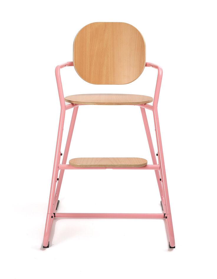 CHARLIE CRANE Tibu beech and pink flexible high chair-2