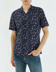 Camisa REGULAR marino estampado tattoos Hombre-1