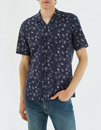 Camisa REGULAR marino estampado tattoos Hombre - IKKS