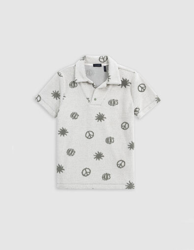 Polo caqui rizo peace and love niño - IKKS