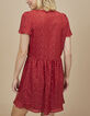 Robe grenat imprimé pois dorés I.Code-3