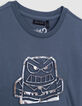 Boy's blue organic cotton embossed VICE-VERSA T-shirt-2 Boy's blue organic cotton embossed VICE-VERSA T-shirt-2