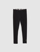 Omkeerbare legging zwart en grafische print meisjes-4