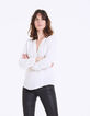 Ecru blouse viscosecr&ecirc;pe volantkraag-2