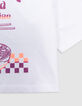 T-shirt blanc coton bio visuel bol de pâtes fille-7