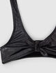 Grauer Mädchenbikini mit Lamé-2