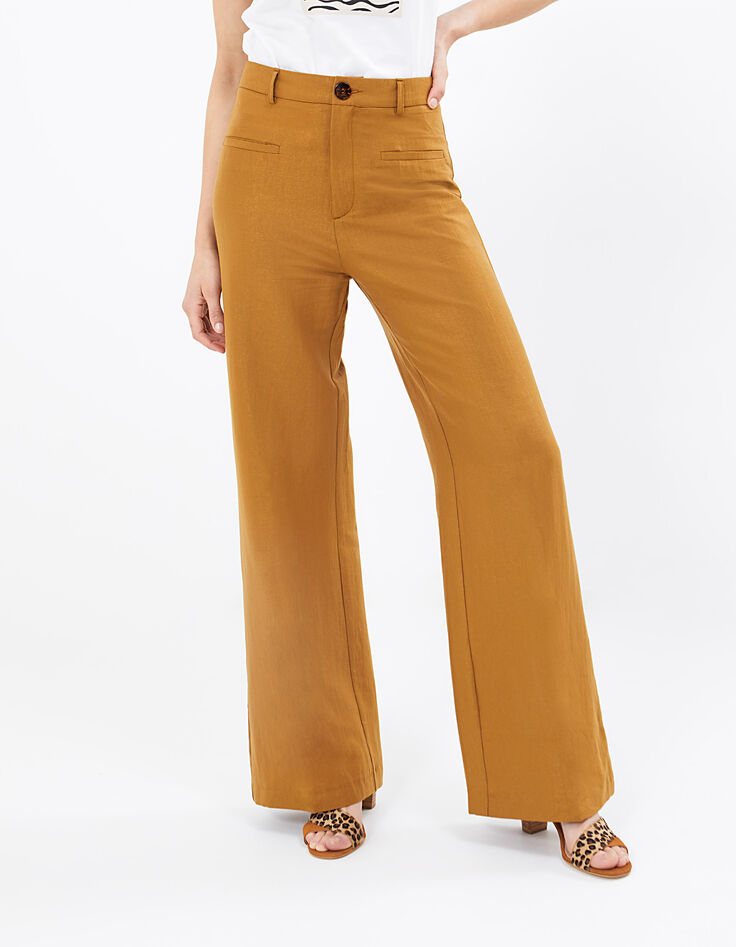 Pantalon large camel irisé I.Code-2
