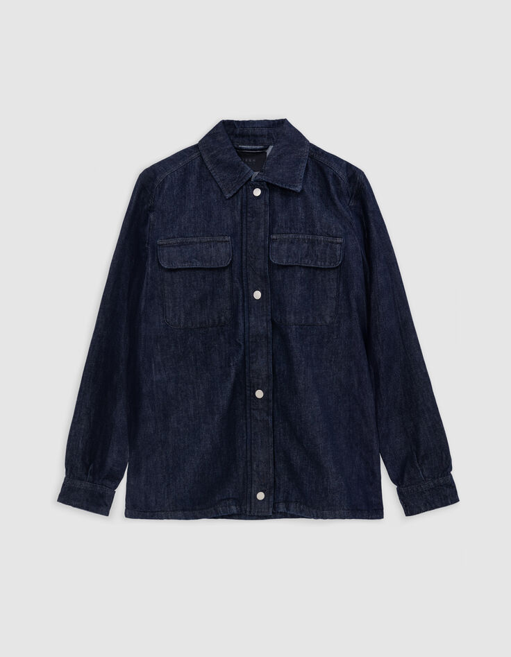 Dames Saharienne met rits in raw denim gerecycled katoen-6