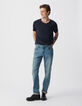 Camiseta L'Essentiel azul cuello V para hombre-7