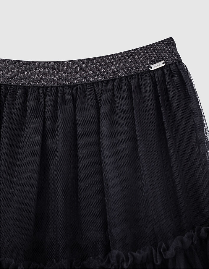 Jupe Fluide Noire IKKS - Taille 10 Ans - Occasion En Très Bon état (TTBE)