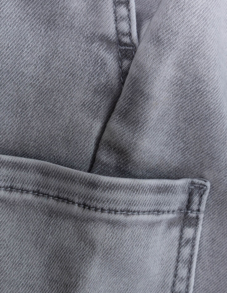 Grey denim Bermuda shorts one pocket battle boy-7