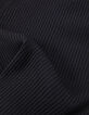 Schwarze gerippte Strickjacke mit Knopfleiste f&uuml;r Damen-8