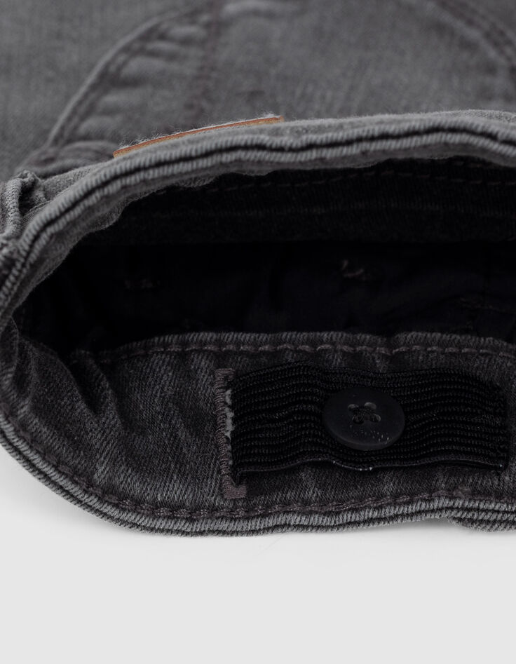 Light Grey Skinny-M&auml;dchenjeans mit Schr&auml;gband seitlich  -8