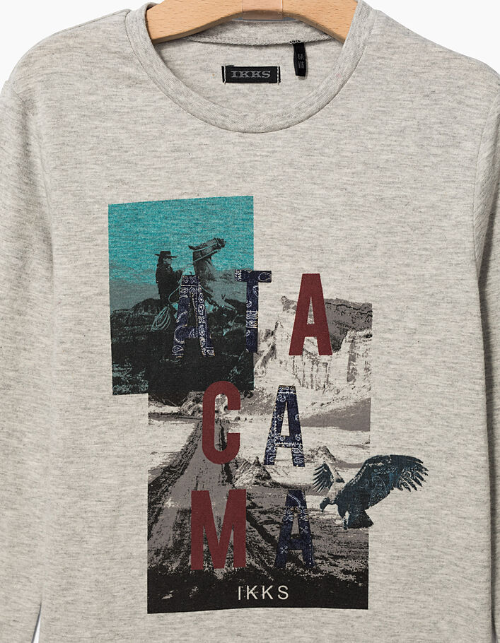 Tee-shirt gris Atacama, visuel photo garçon - IKKS