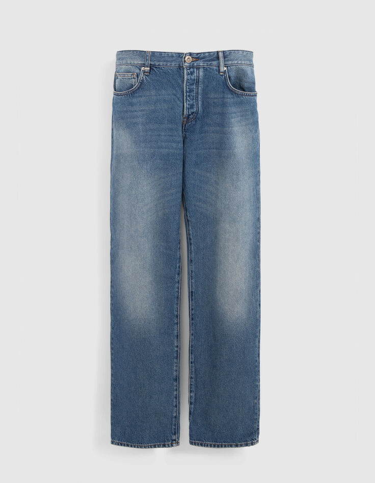Men's STRAIGHT COMFORT indigo jeans-1
