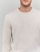 Hellbeiger Feinstrick-Pullover f&uuml;r Herren-4
