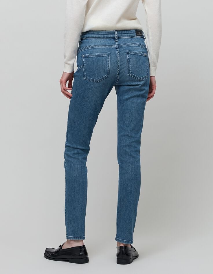 Jean slim bleu powerstretch sculpt up d&eacute;tails clous Femme-5
