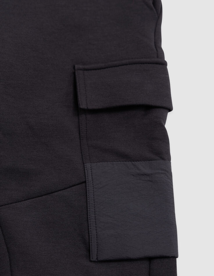 Ch&aacute;ndal bimaterial negro con bolsillos para ni&ntilde;os-6