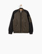 Bomber brons zwarte mouwen jongens-2