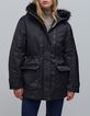 Parka negra de rayas para mujer-2