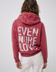 Sudadera capucha loose algodón grosella print mujer-2