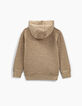 Middenbeige vest ritszakken jongens -4