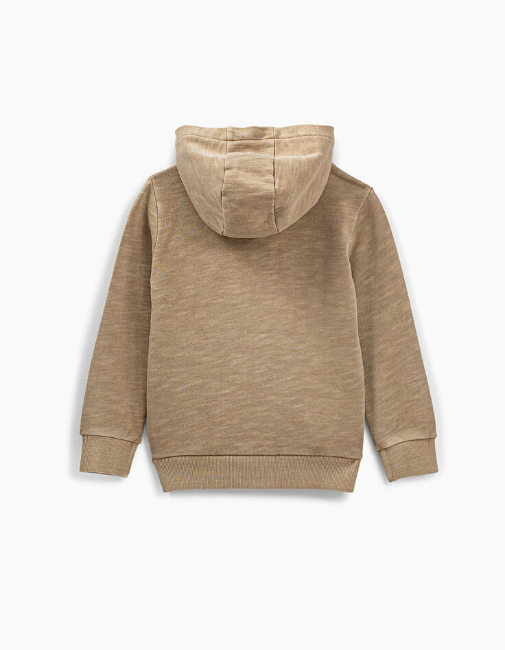 Middenbeige vest ritszakken jongens -4