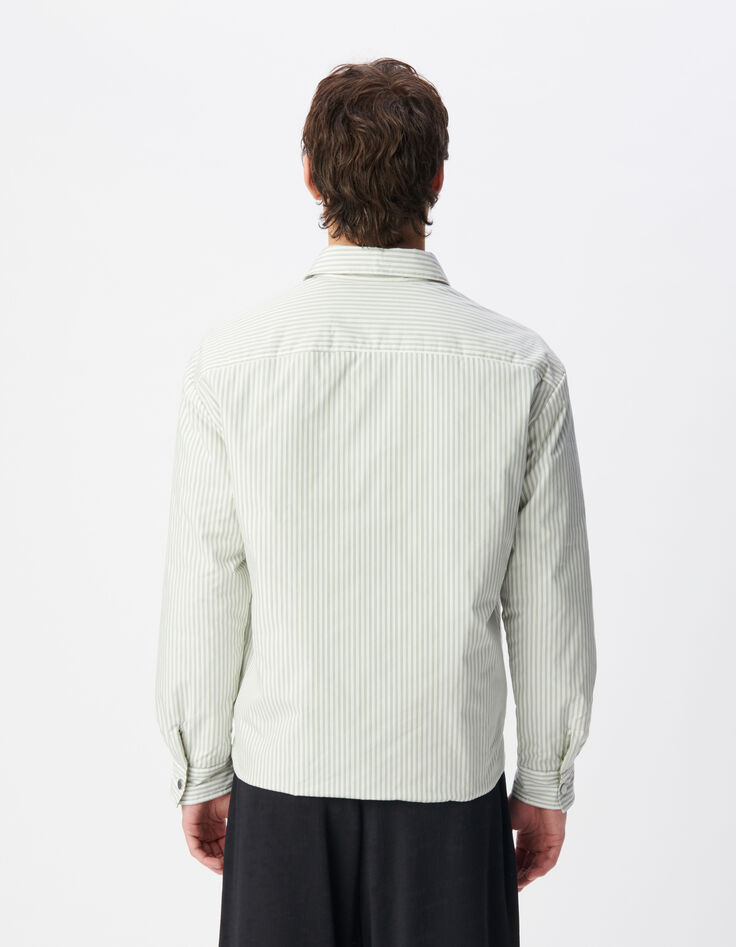 Sous-doudoune verte doublure ray&eacute;e Homme-3