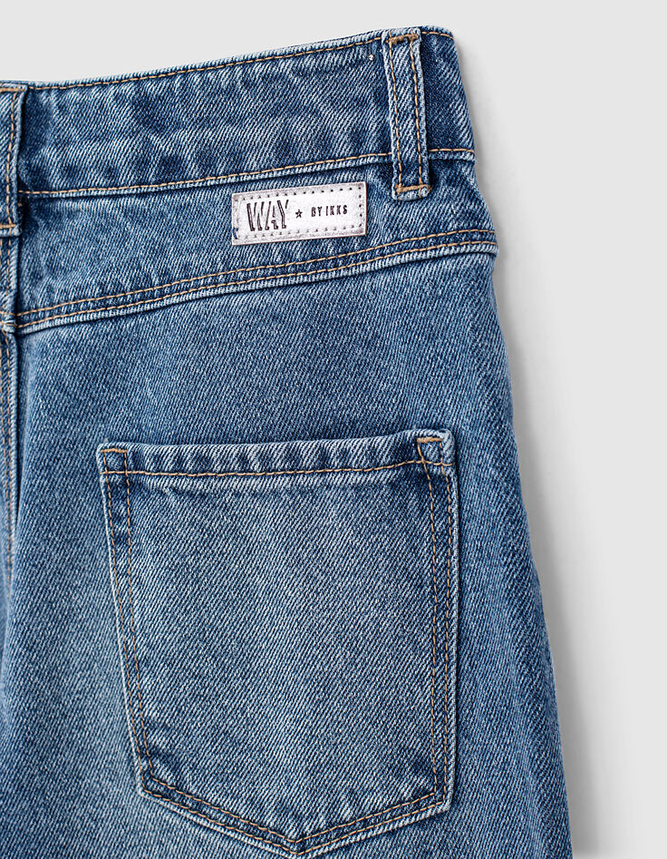 Jean balloon medium blue bio fille-5