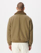 Blouson kaki col fourr&eacute; amovible Homme-3