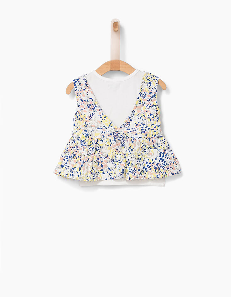 Blouse 2 en 1 avec top printé bébé fille-3 Blouse 2 en 1 avec top printé bébé fille-3