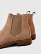 Beige Chelsea boots su&egrave;deleer Heren-6
