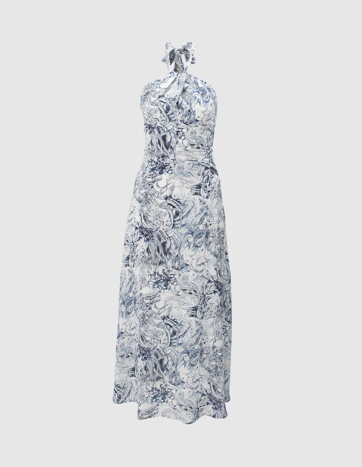 Robe écrue LENZING™ ECOVERO™ imprimé tatoo Femme-2