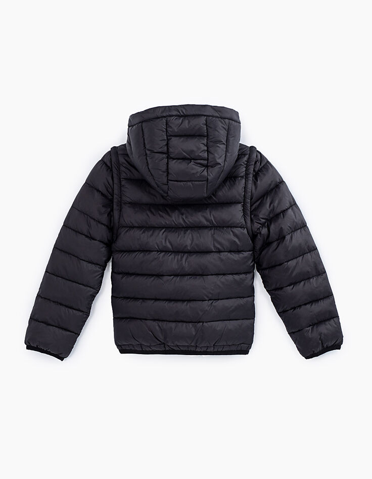 Sous-doudoune noire Essentiel recyclée garçon -4