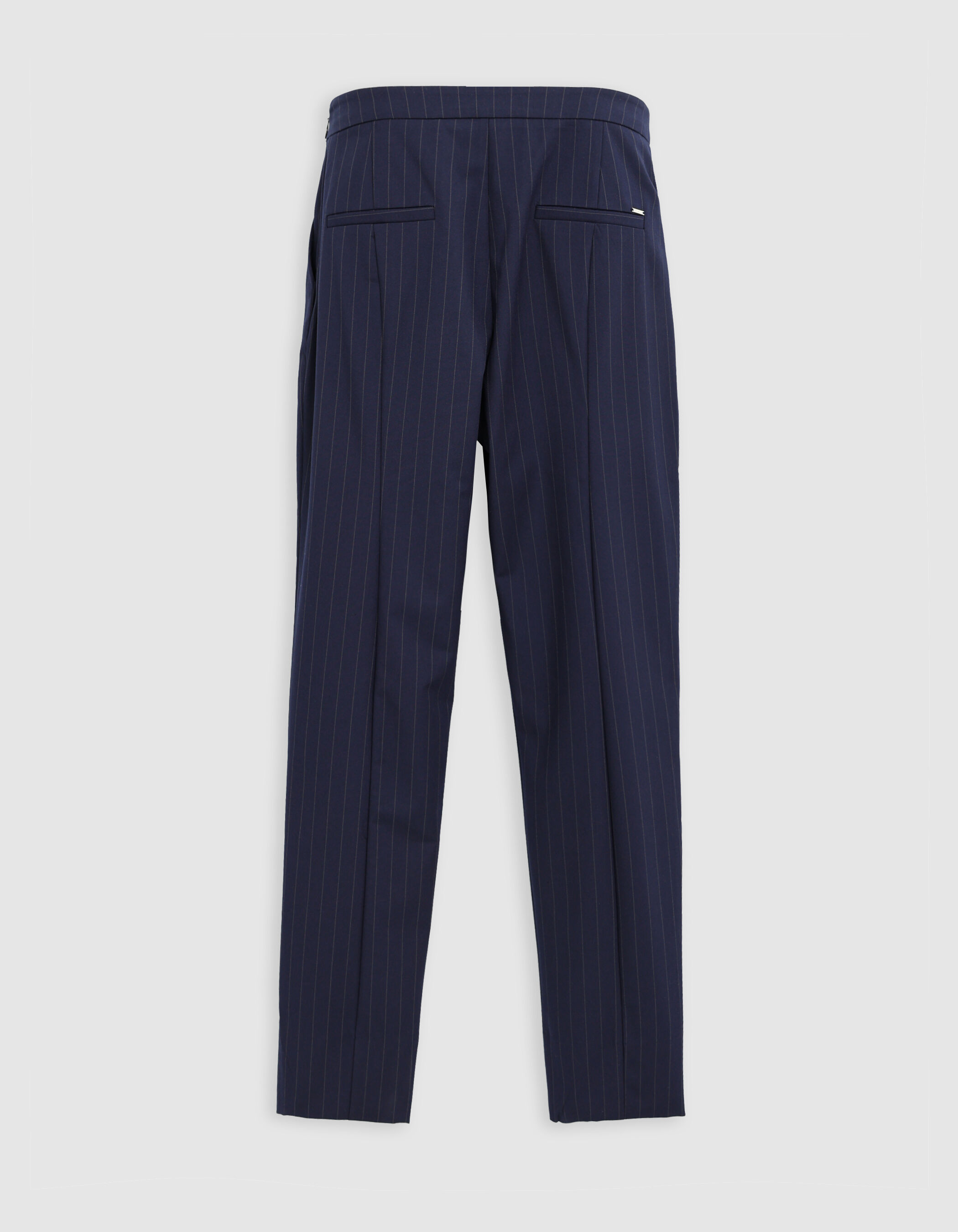 Women's navy tennis stripe suit pants
