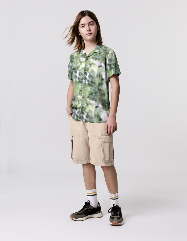 Bermuda RELAXED beige forme battle garçon-1