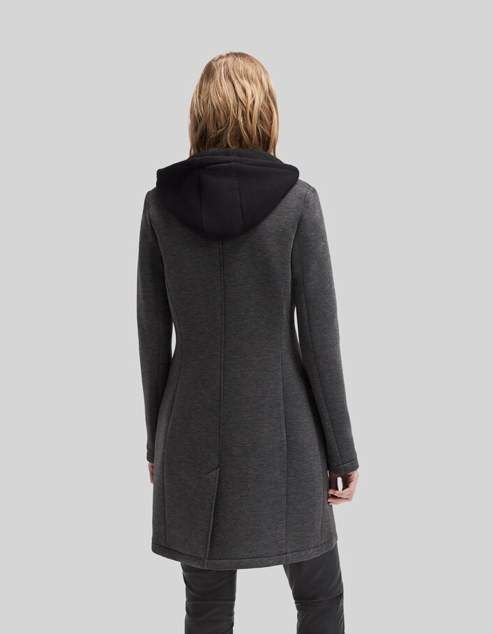 Abrigo largo de neopreno con capucha amovible mujer - IKKS