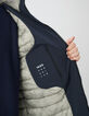 Marineblauwe parka met capuchon voor heren - WATERDICHT-4