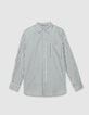 Chemise rayures bleues et blanches Femme -5 Chemise rayures bleues et blanches Femme -5