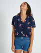 Short bleu en jean frangé à clous I.Code-1