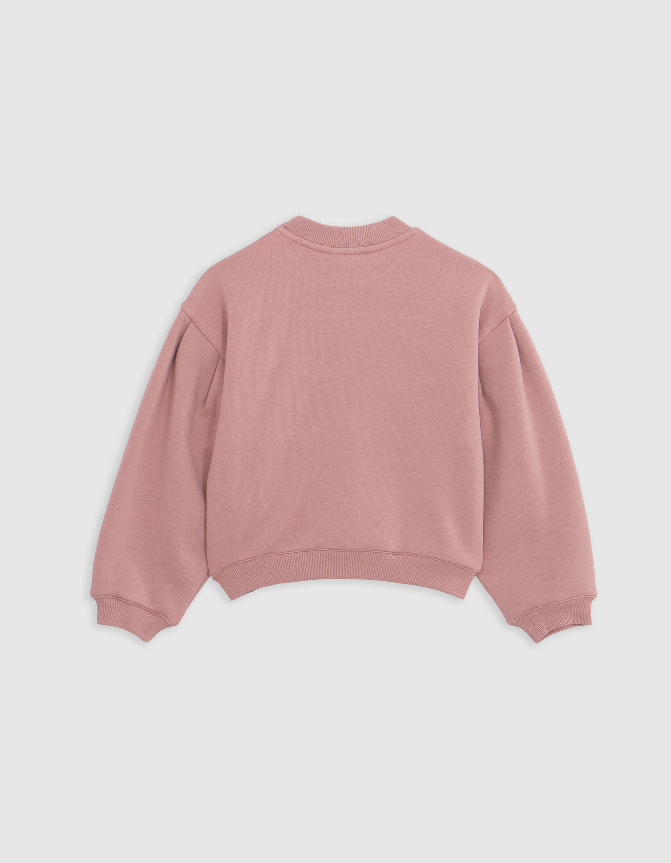 Pink sweatshirt with tone-on-tone embroidery for girls IKKS