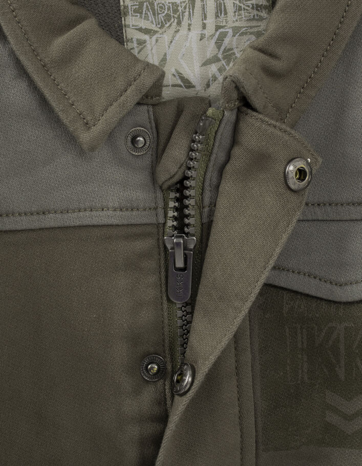 Khaki Safarijacke mit Kontrasttaschen für Babyjungen - IKKS