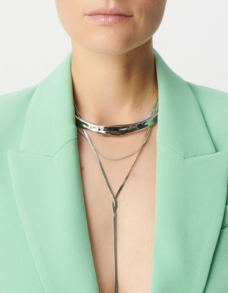 Gr&uuml;ne Anzugjacke aus recyceltem Polyester f&uuml;r Damen-5